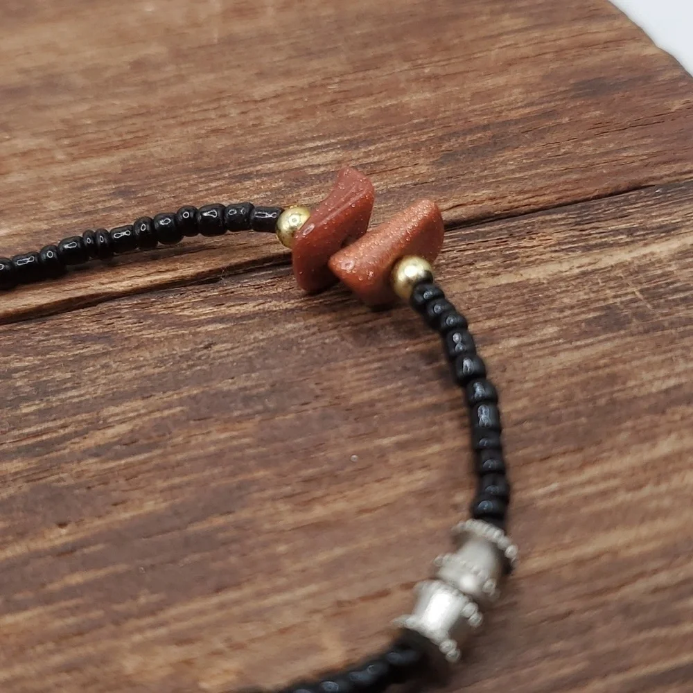 B2412 orange sparkle coral and shell‎ bracelet